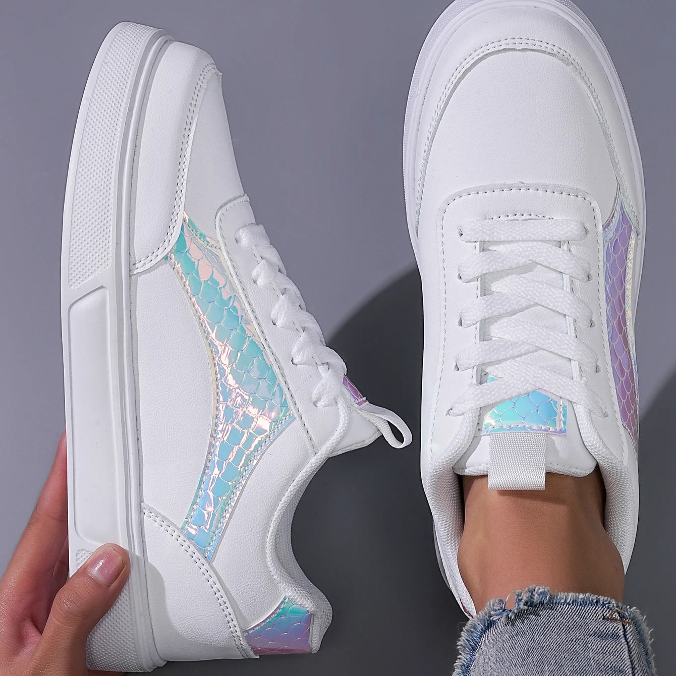 Halo Accented Panel Sneaker