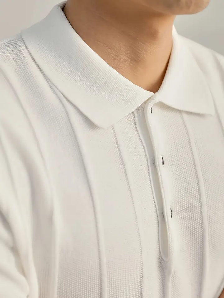 Riviera Textured Knit Polo Shirt