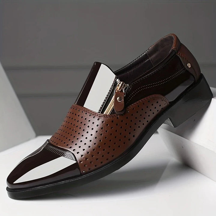 Baron Dual-Texture Zip Loafer