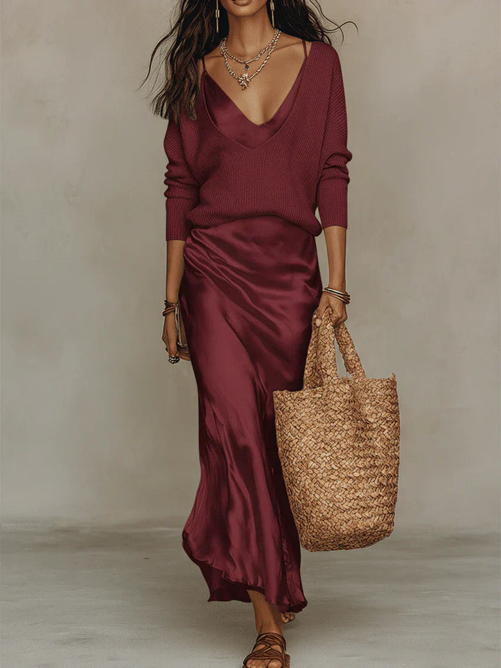 Elena | Midi Dress with Sweater Included