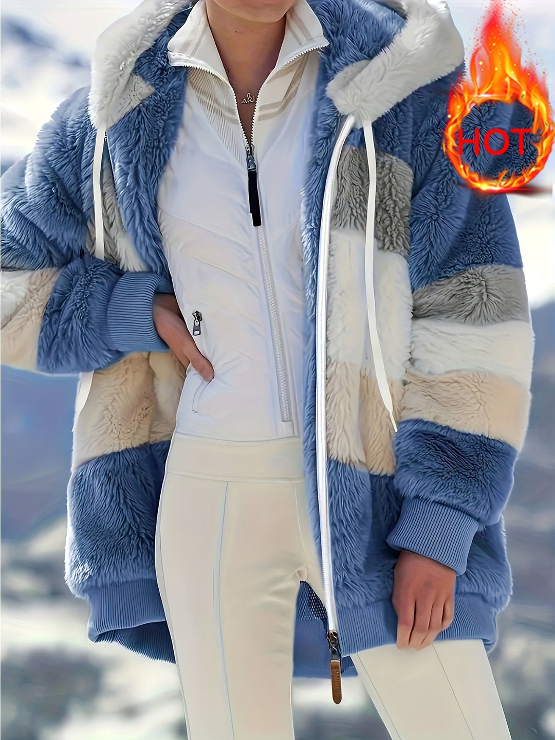Serena | Cozy Hooded Plush Coat