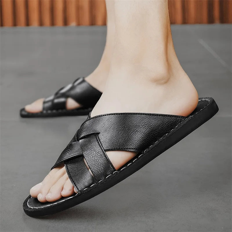 San Luca Leather Slide