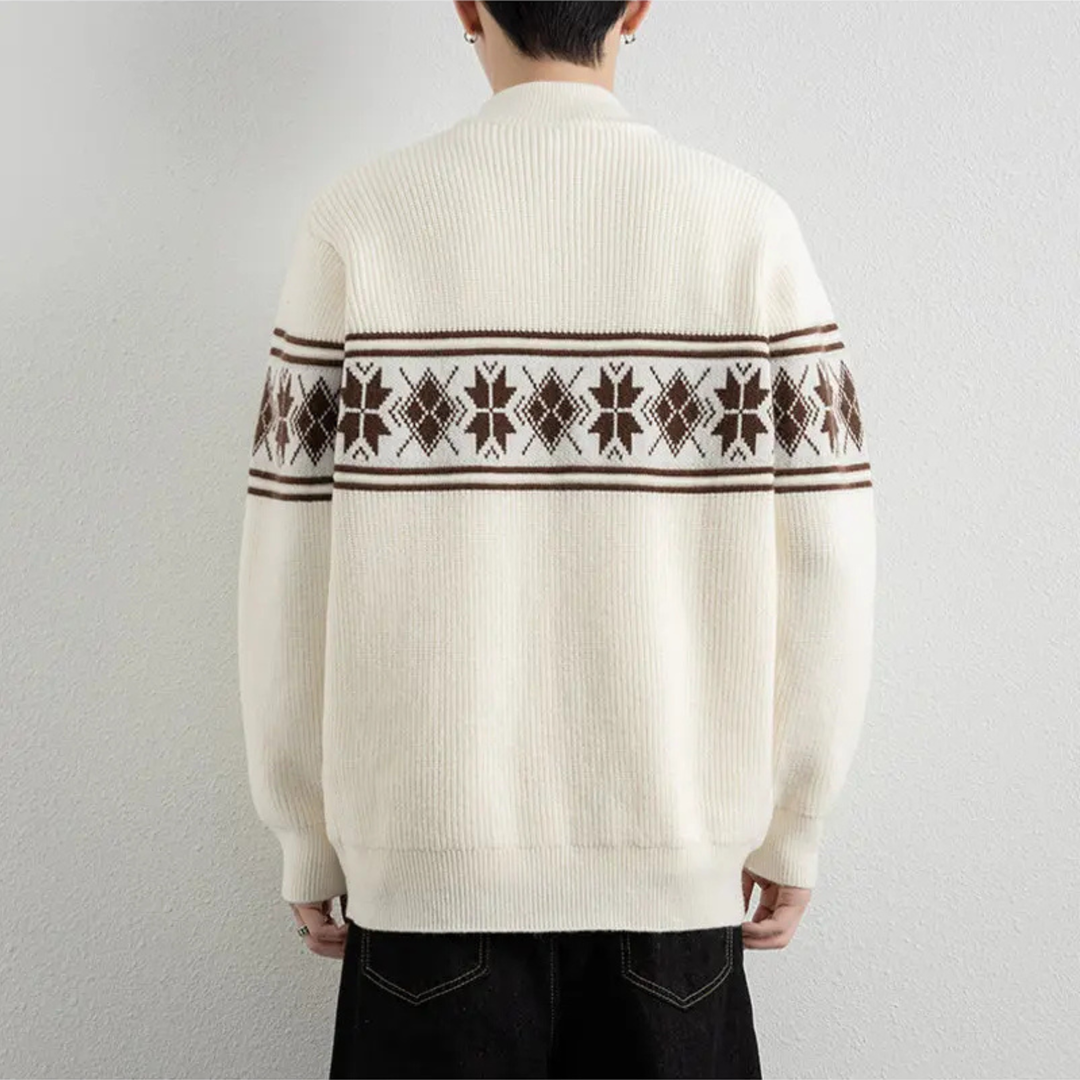 Nordic Knit Zip Cardigan