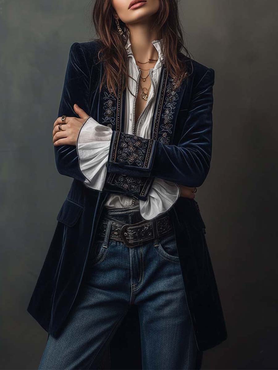 Federica™ | Vintage Embroidered Blazer
