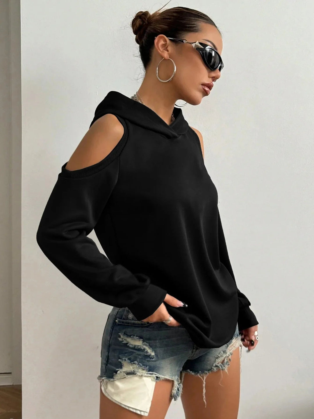 Essentia Off-Shoulder Hoodie