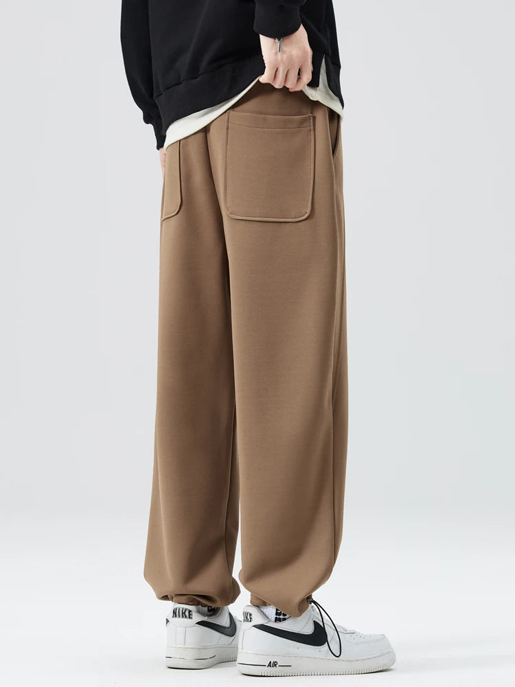 Men's Tapered Jogger Pants - Elasticated Cuff Pleat Front