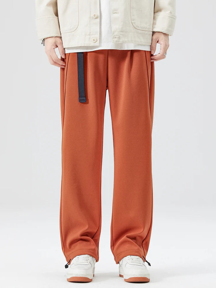 Men's Tapered Jogger Pants - Elasticated Cuff Pleat Front