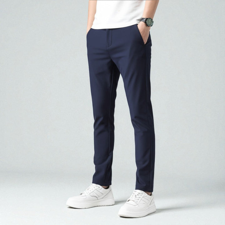 Men's Slim Fit Tech Chinos - Flat Front - Side Pockets