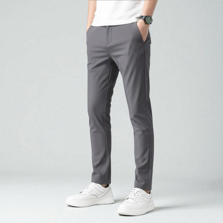 Men's Slim Fit Tech Chinos - Flat Front - Side Pockets