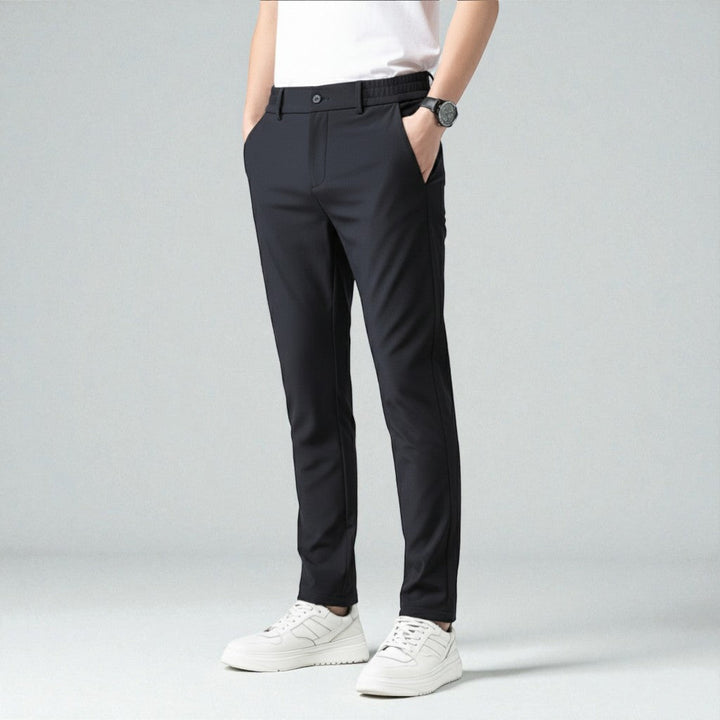 Men's Slim Fit Tech Chinos - Flat Front - Side Pockets