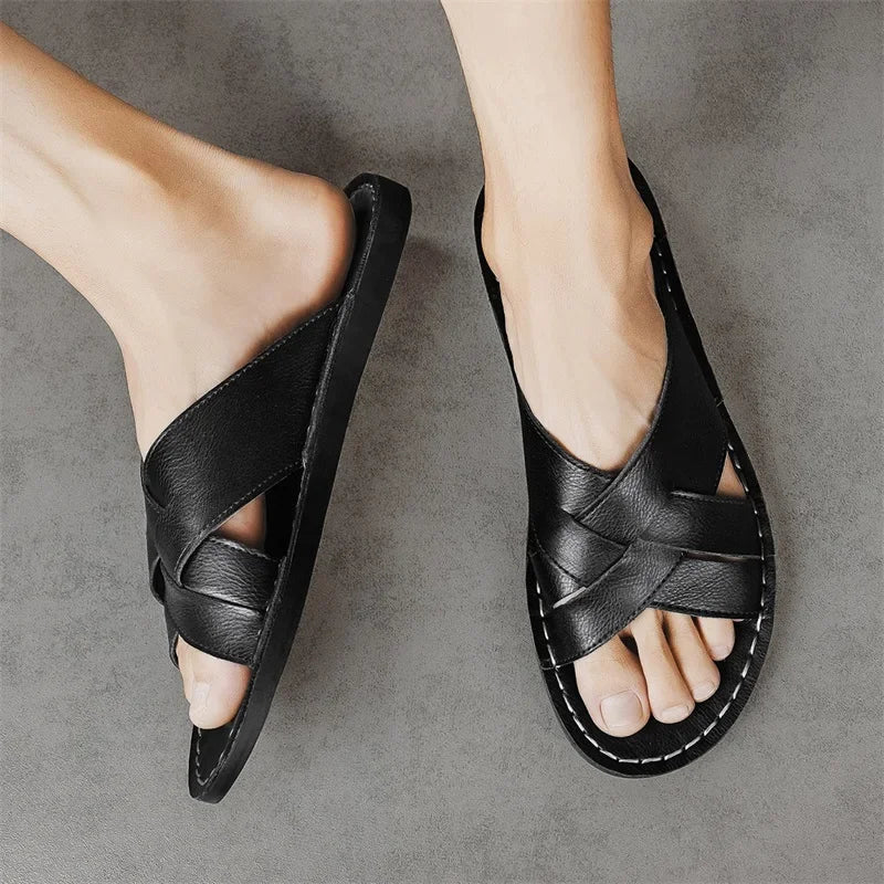 San Luca Leather Slide