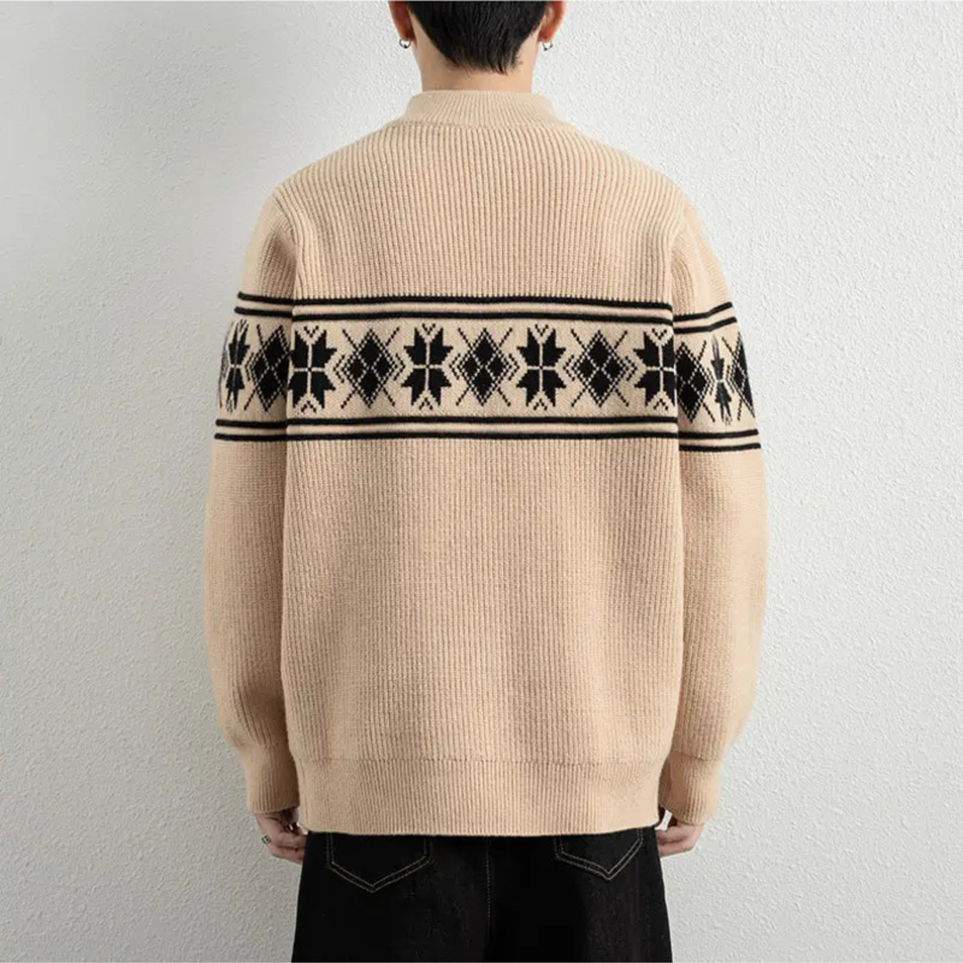 Nordic Knit Zip Cardigan