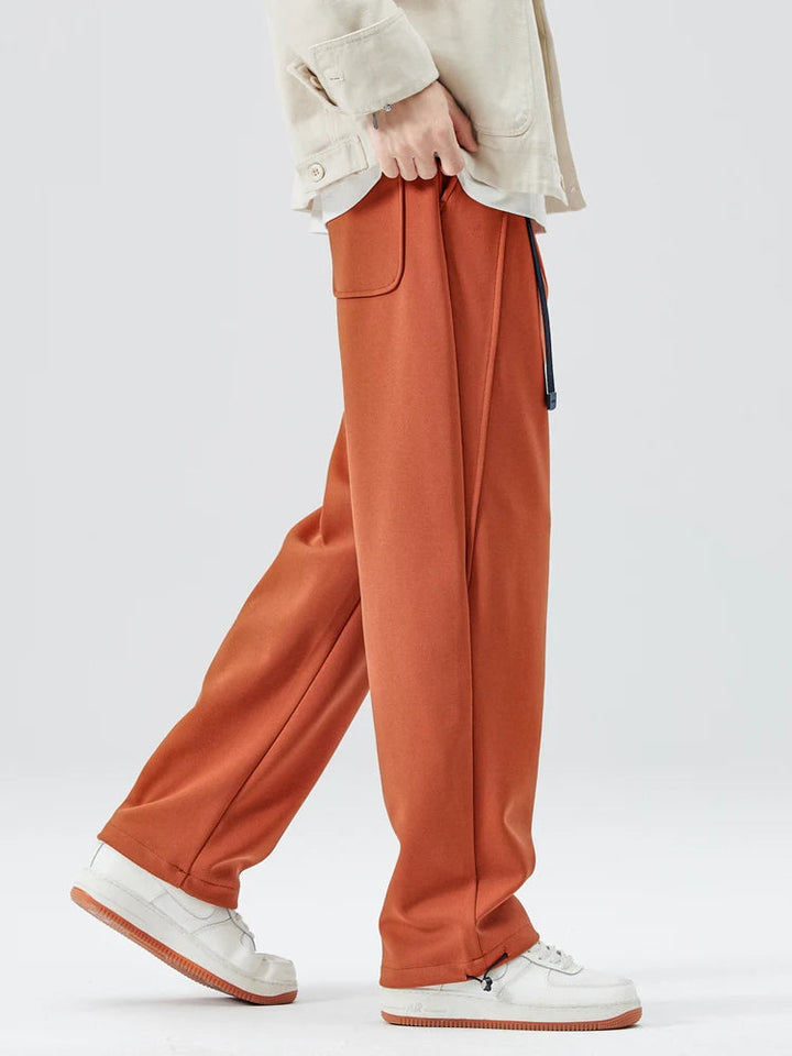 Men's Tapered Jogger Pants - Elasticated Cuff Pleat Front