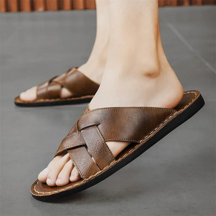 San Luca Leather Slide