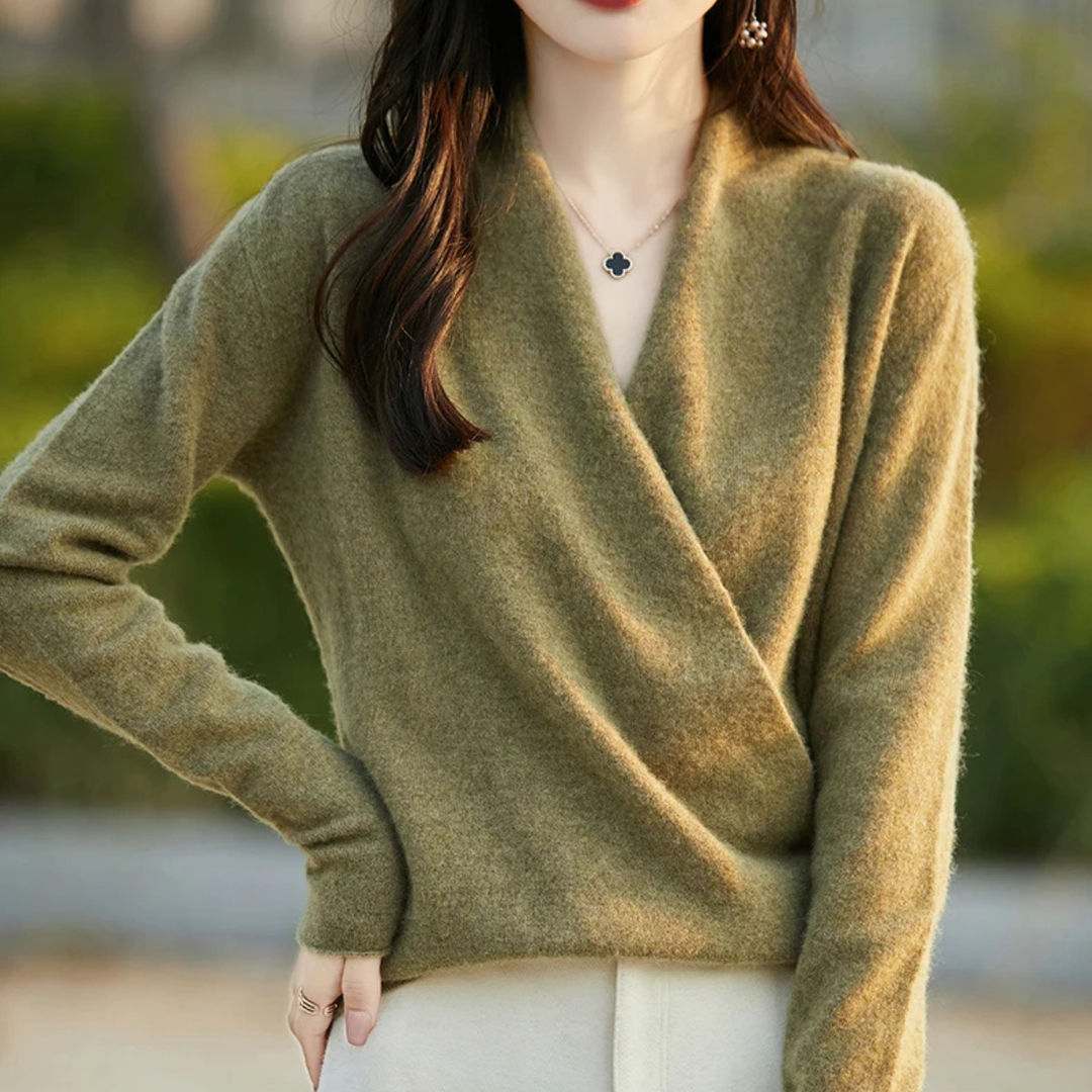 Vivienne Cashmere Wrap Sweater