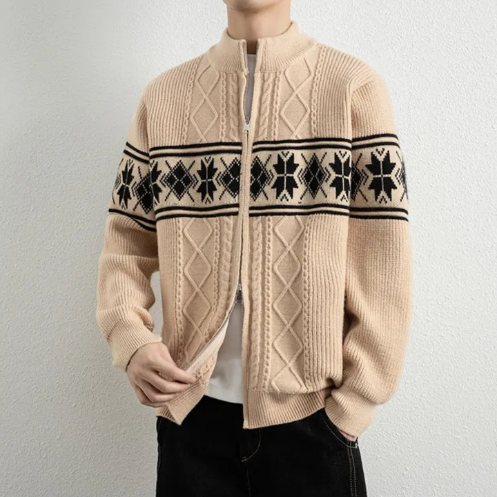 Nordic Knit Zip Cardigan