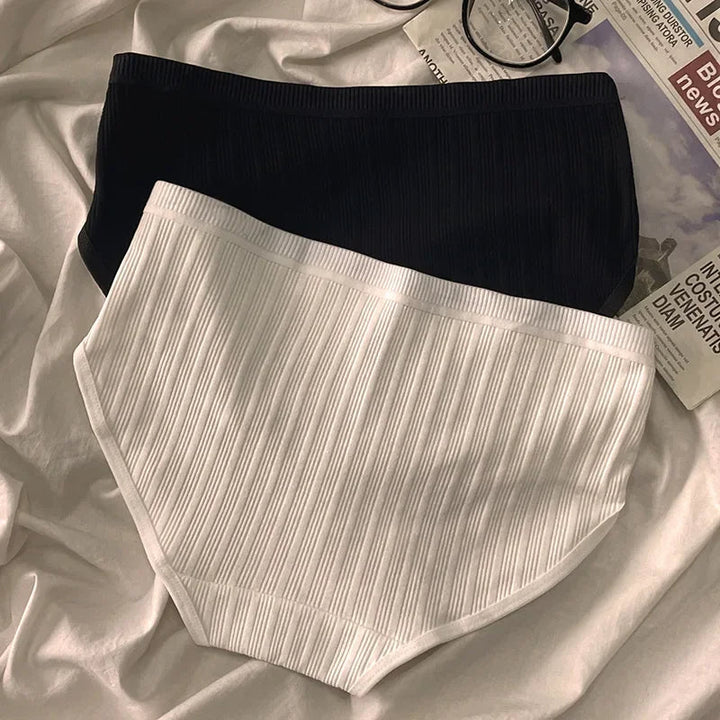Serene Ribbed Cotton Panty Set