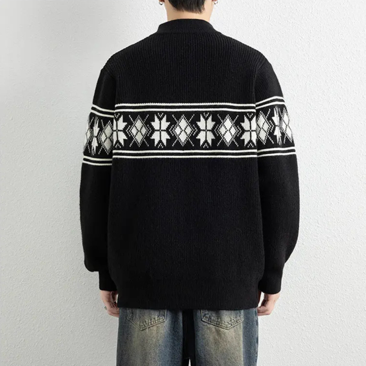 Nordic Knit Zip Cardigan