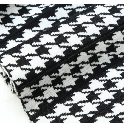 Monroe Houndstooth Midi Skirt