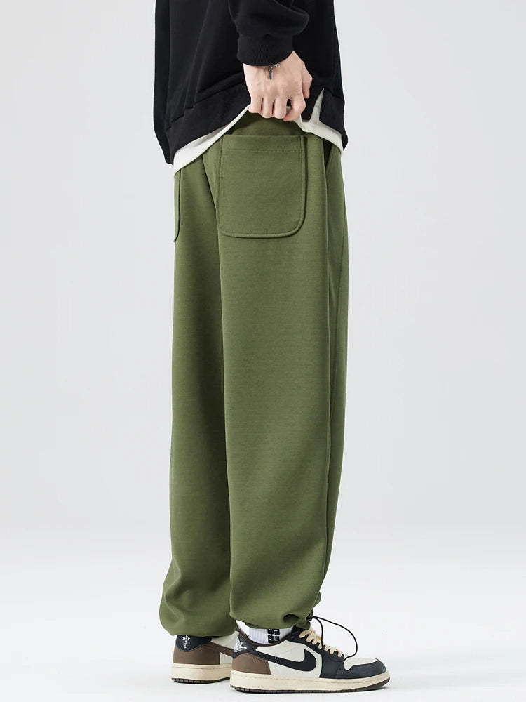 Men's Tapered Jogger Pants - Elasticated Cuff Pleat Front