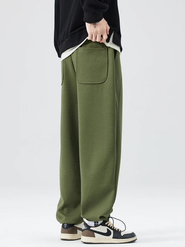 Men's Tapered Jogger Pants - Elasticated Cuff Pleat Front