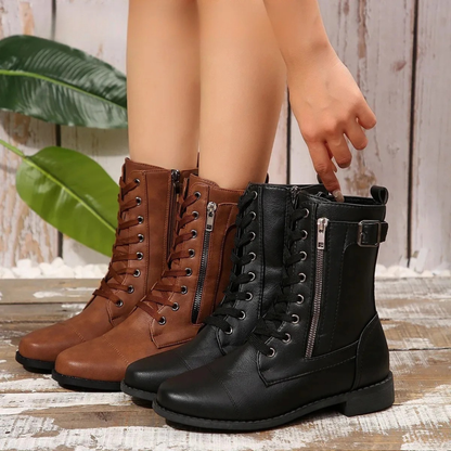 Milano Lace-Up Zip Boot