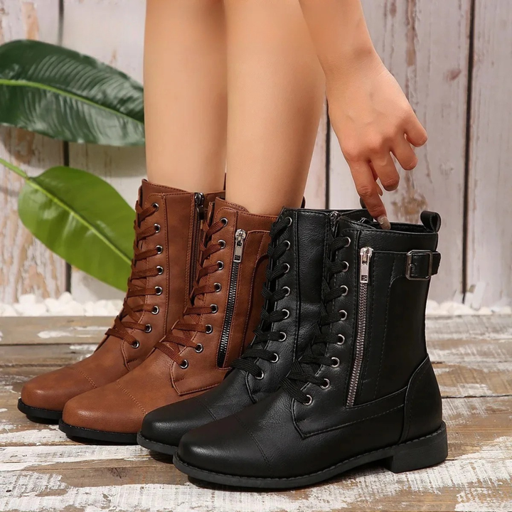 Milano Lace-Up Zip Boot