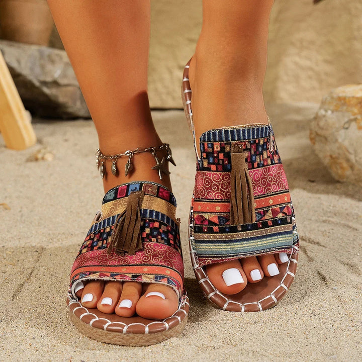 Azura Boho Tassel Flats