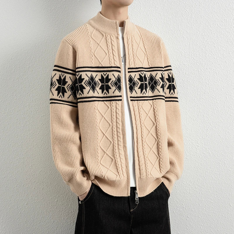 Nordic Knit Zip Cardigan
