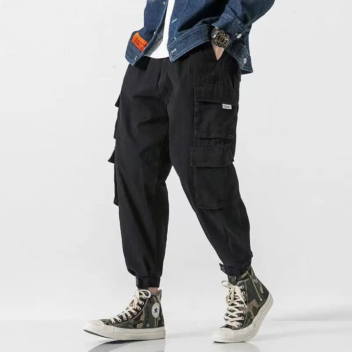 Men's Cargo Pants - Multi-Pocket Jogger Elasticated Cuff