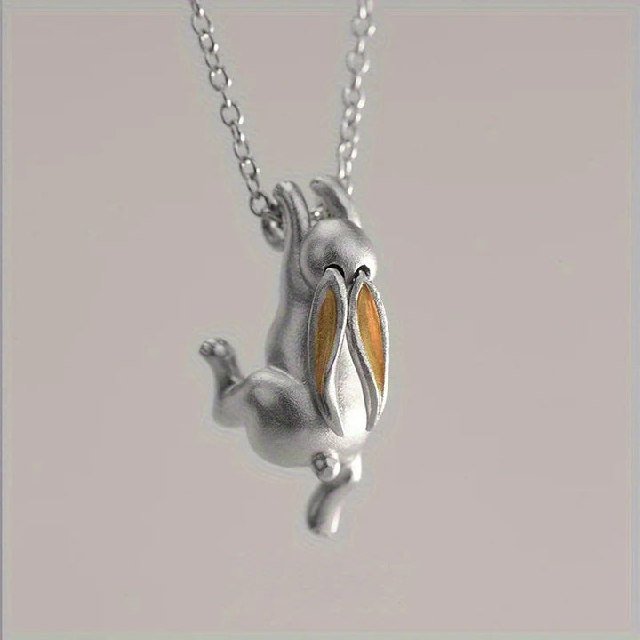 Silver Hare Pendant Necklace