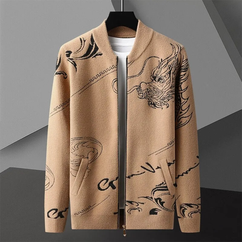 Dragon Crest Wool Cardigan