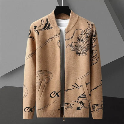 Dragon Crest Wool Cardigan