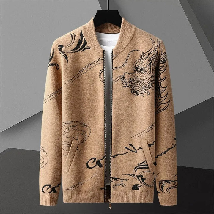 Dragon Crest Wool Cardigan