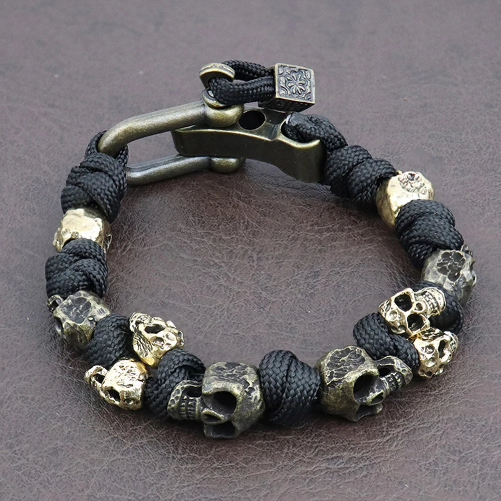 Skull Braided Paracord Bracelet