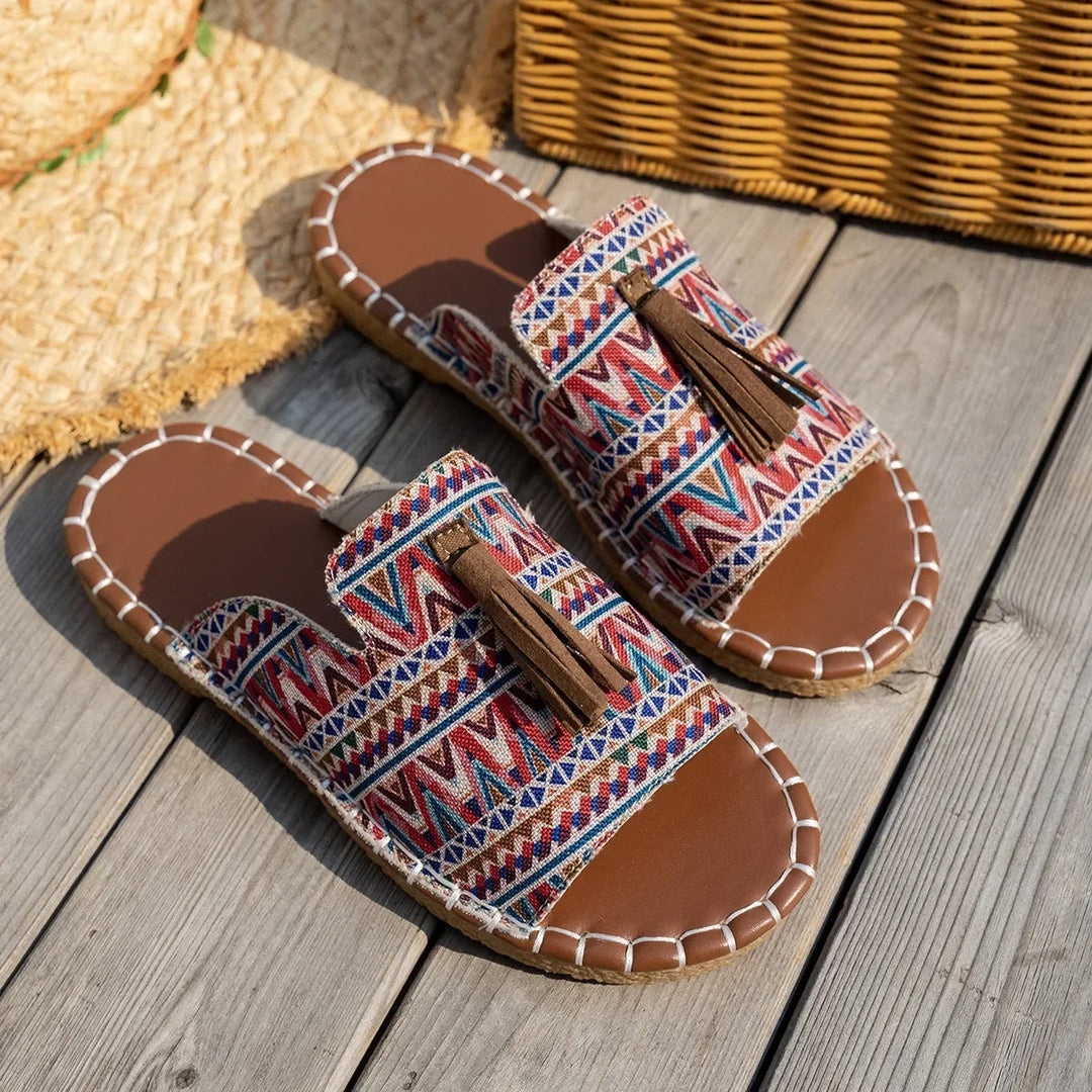 Azura Boho Tassel Flats