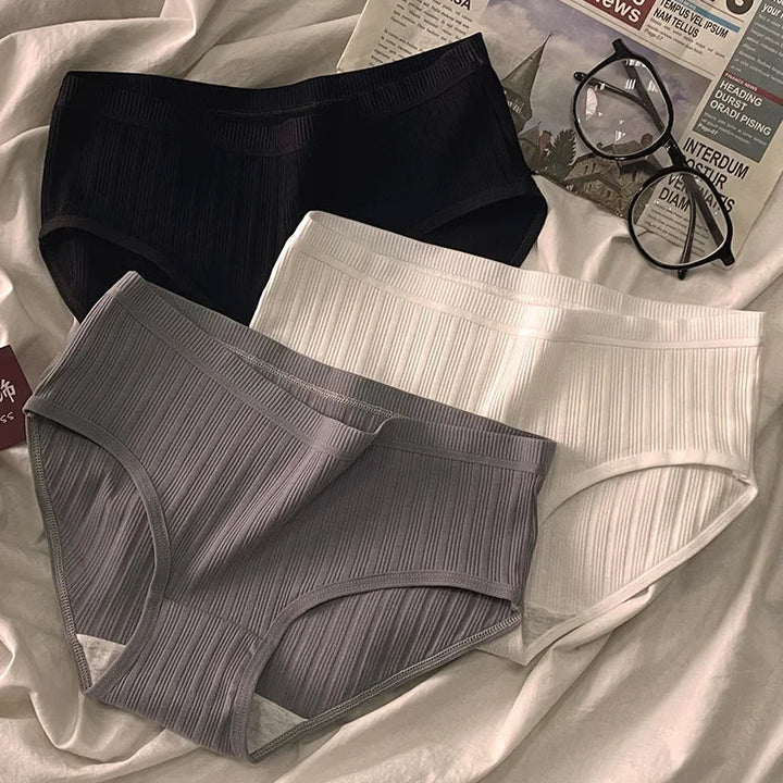 Serene Ribbed Cotton Panty Set