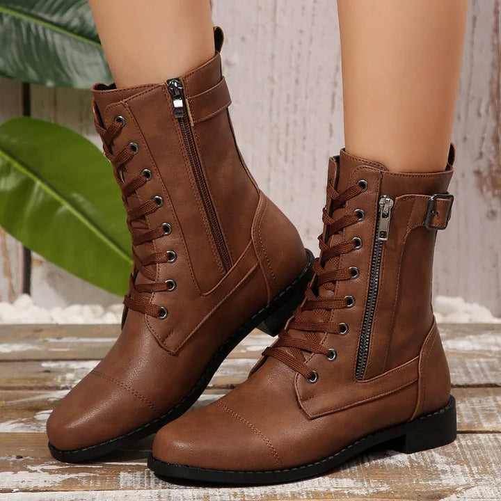 Milano Lace-Up Zip Boot