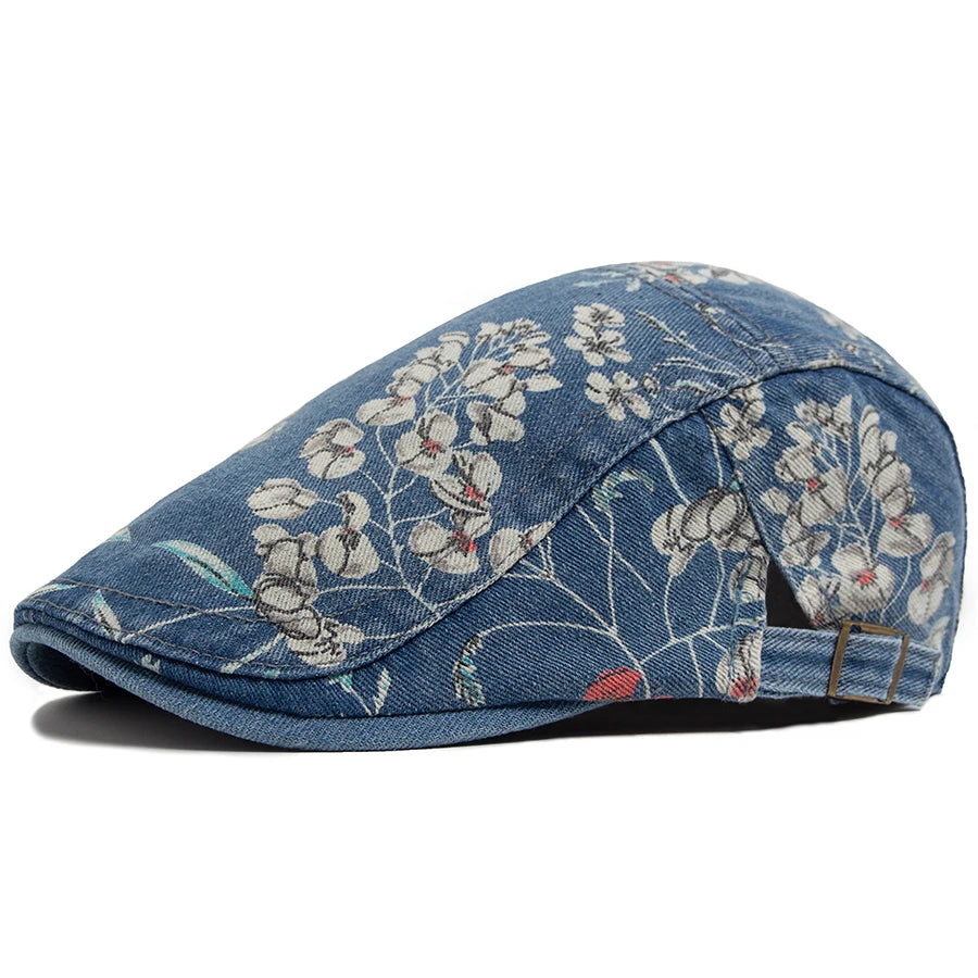 Vintage Denim Flat Cap