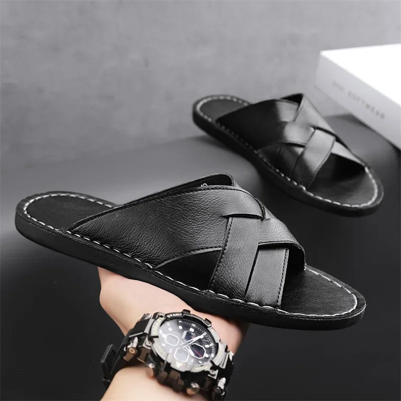 San Luca Leather Slide