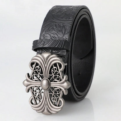 Sanctum Silver Leather Belt