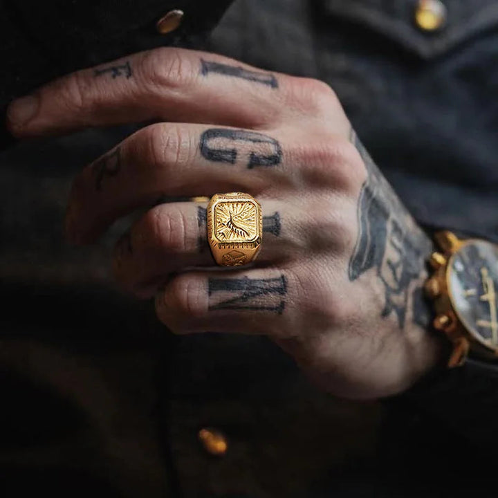 Falcon Crest Signet Ring