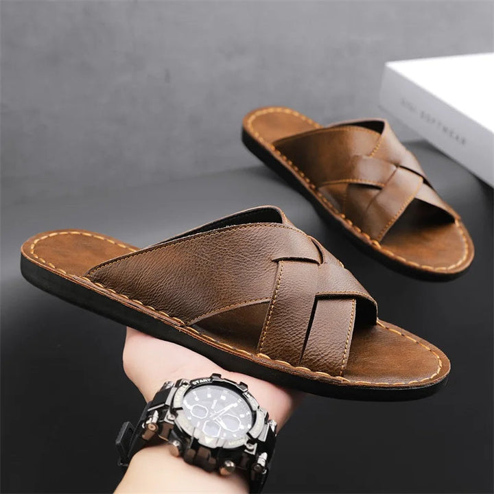 San Luca Leather Slide