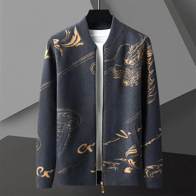 Dragon Crest Wool Cardigan