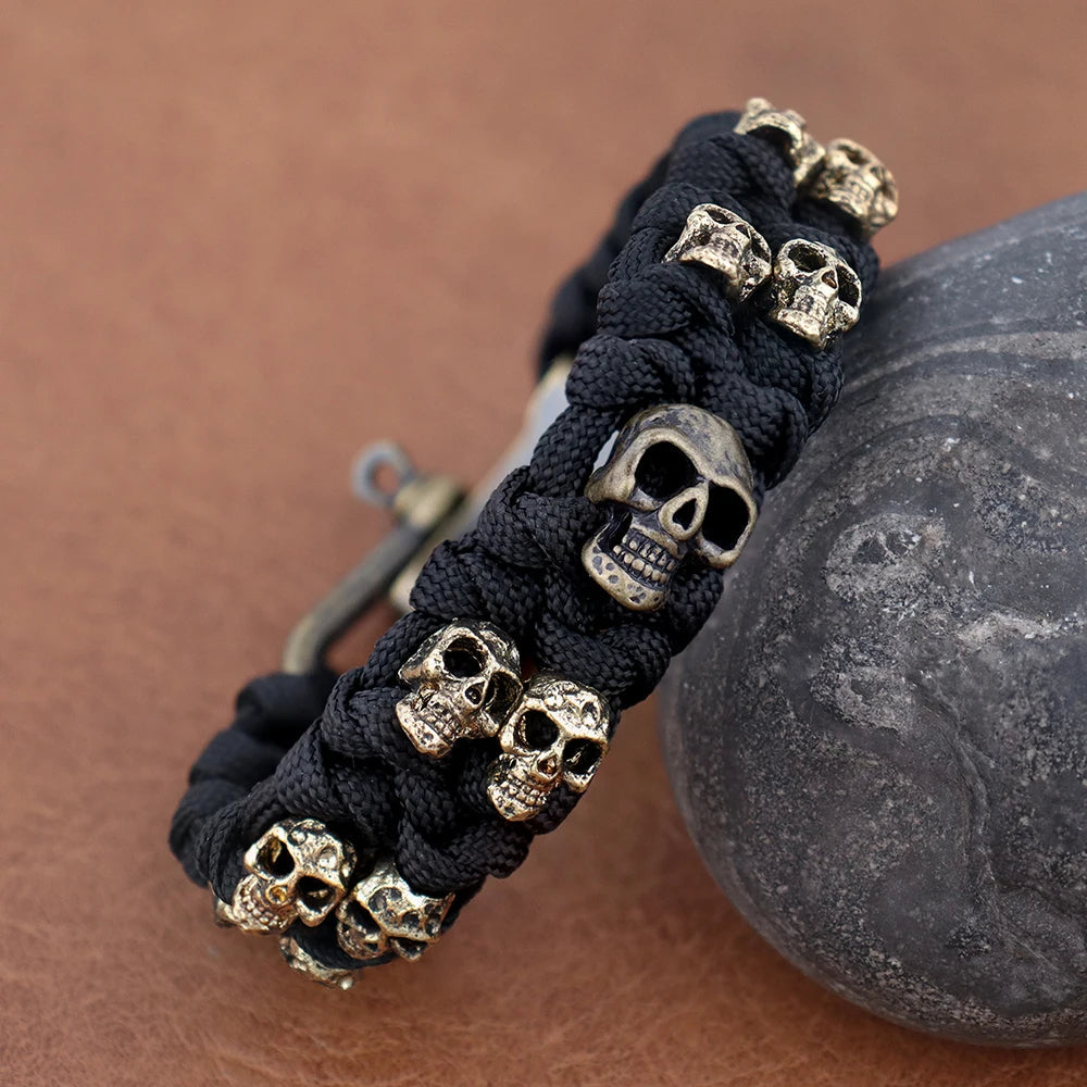 Skull Braided Paracord Bracelet