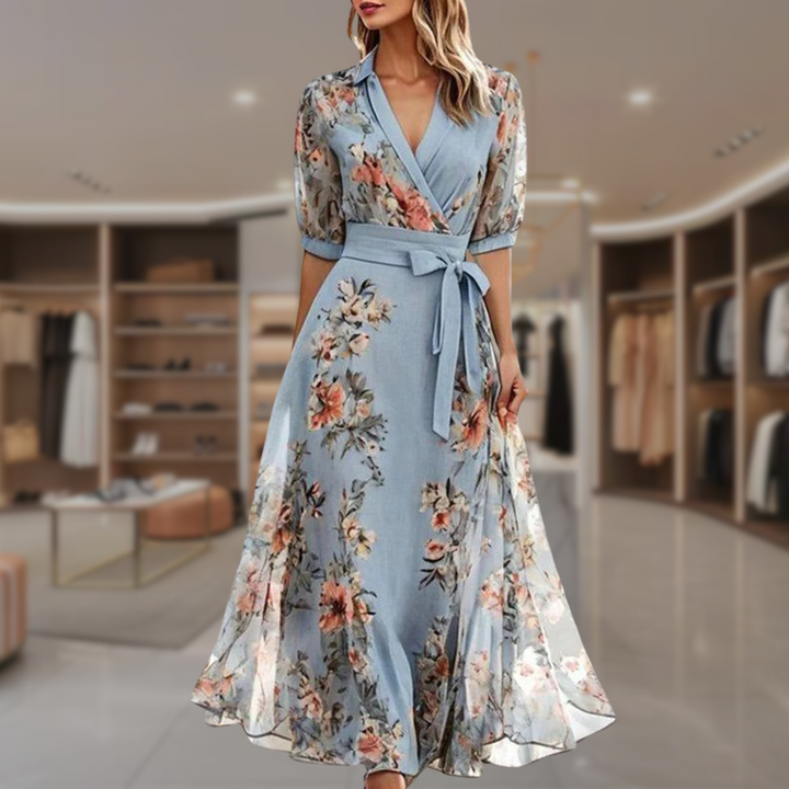 Radiant Floral Elegance Dress