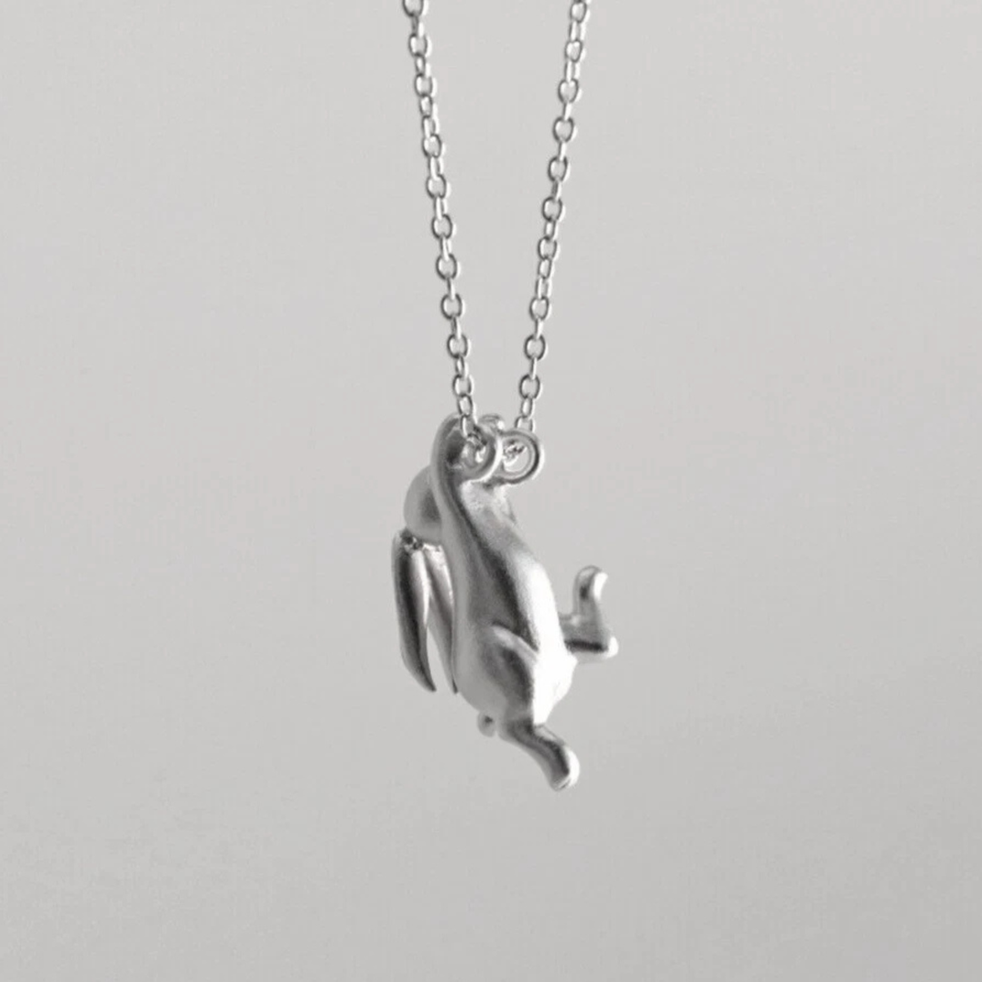 Silver Hare Pendant Necklace