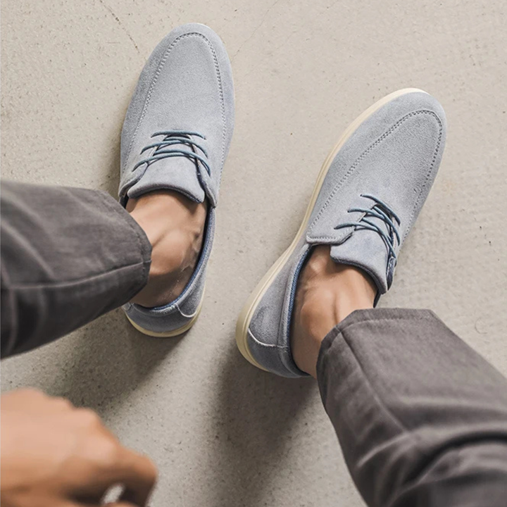 Delano Lace-up Suede Loafer