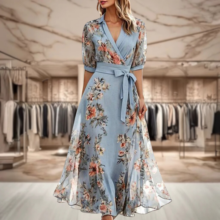 Radiant Floral Elegance Dress