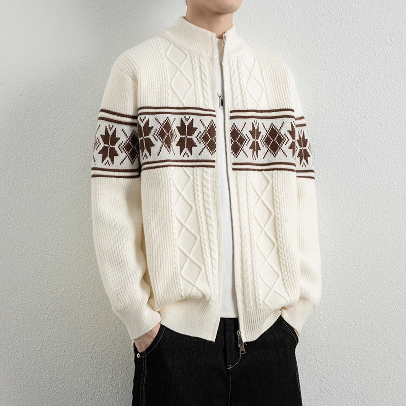 Nordic Knit Zip Cardigan